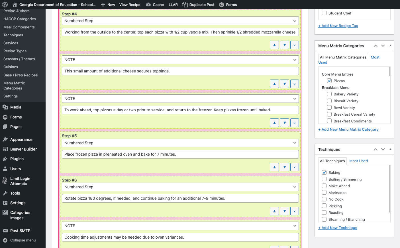 Recipe creator 3