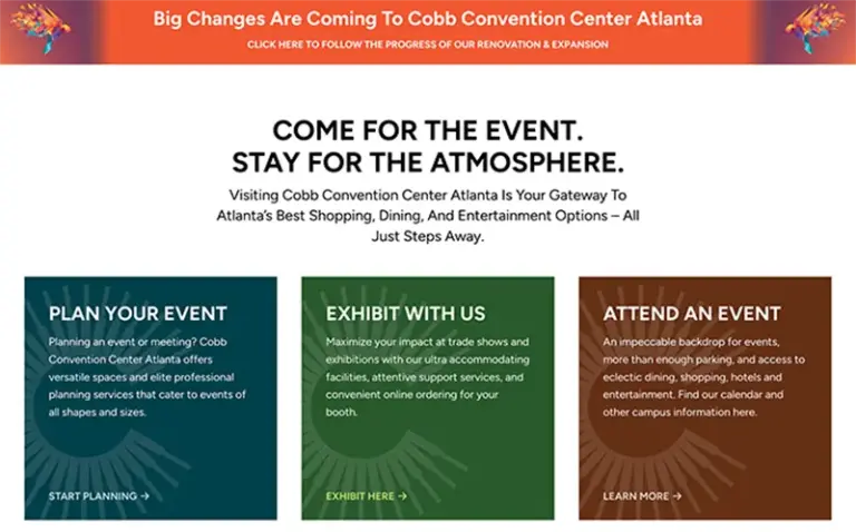 Cobb Convention Center Homepage