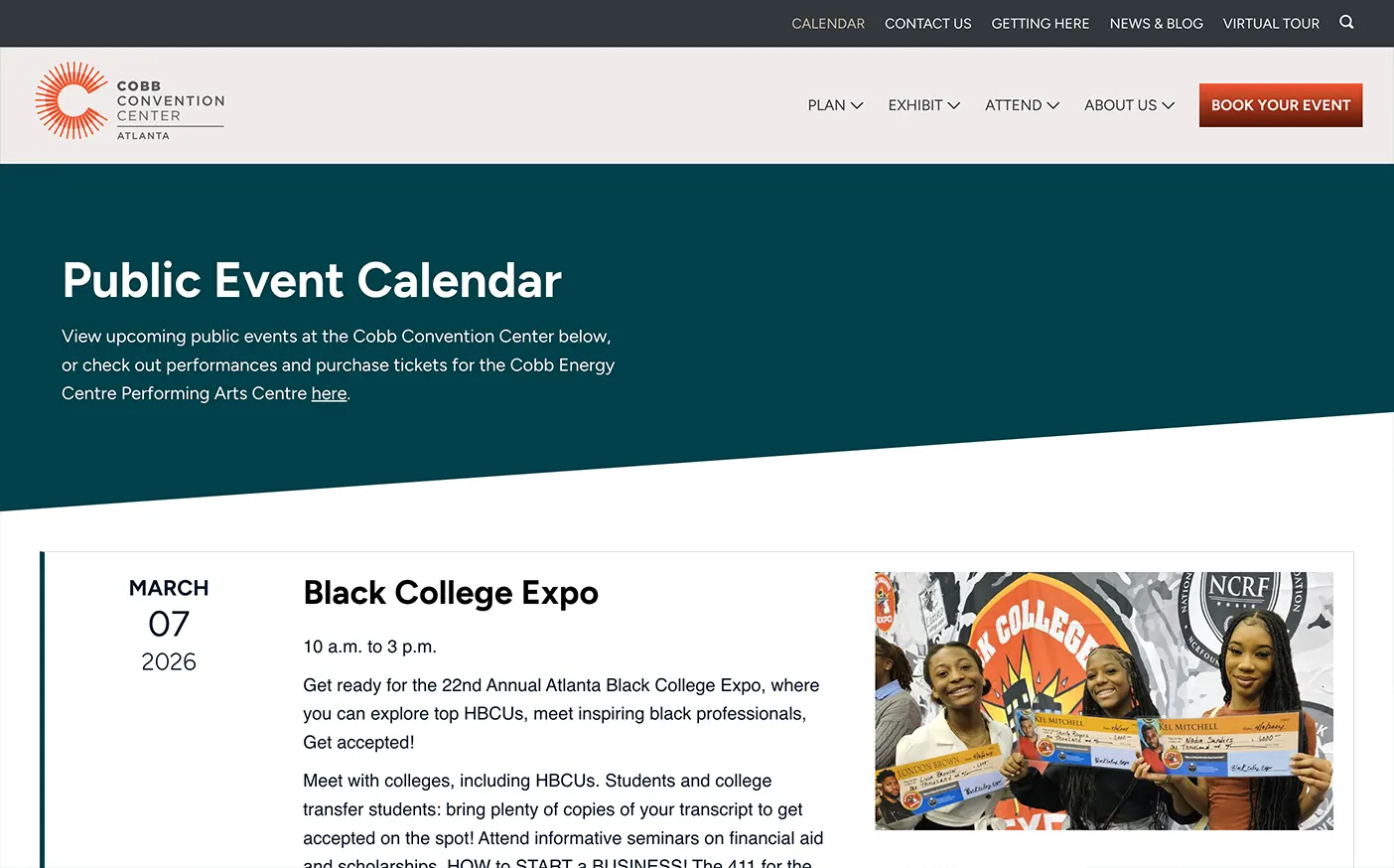 Cobb Convention Center Event Calendar