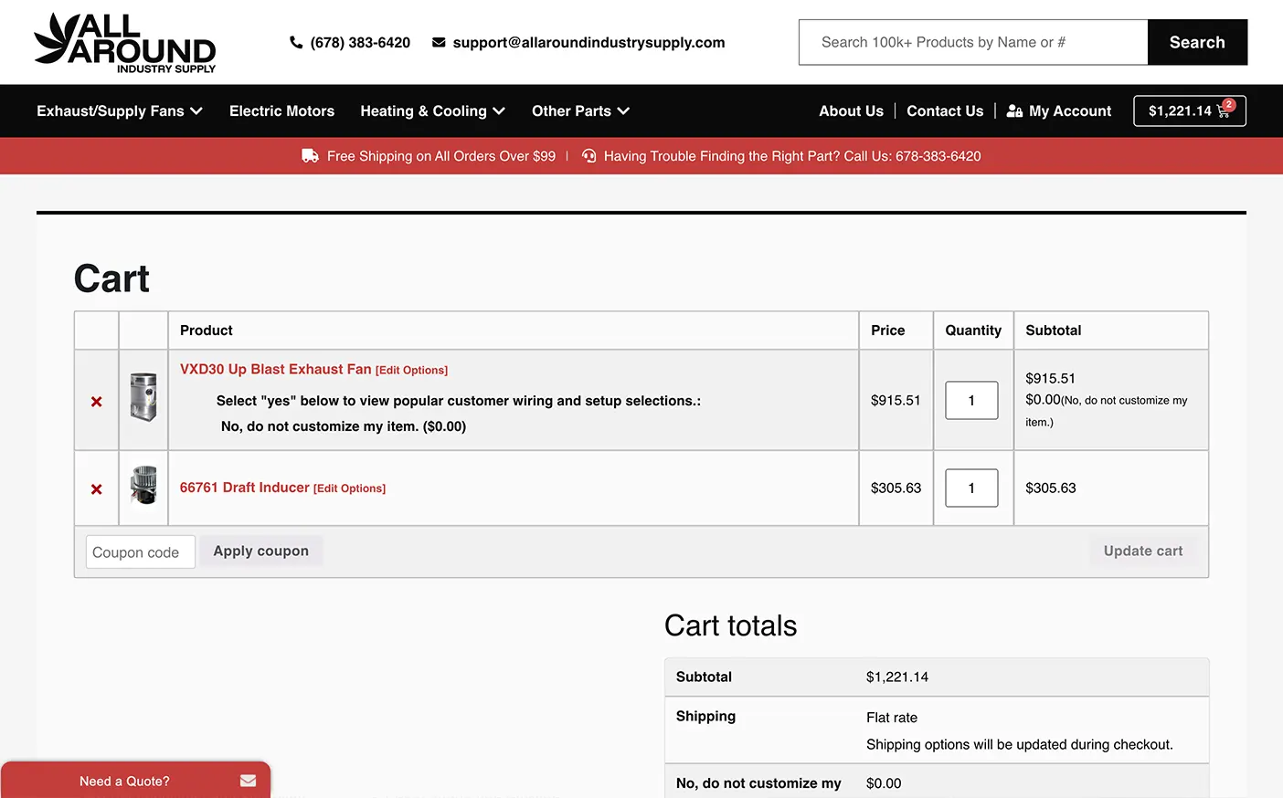 allaroundindustrysupply.com cart