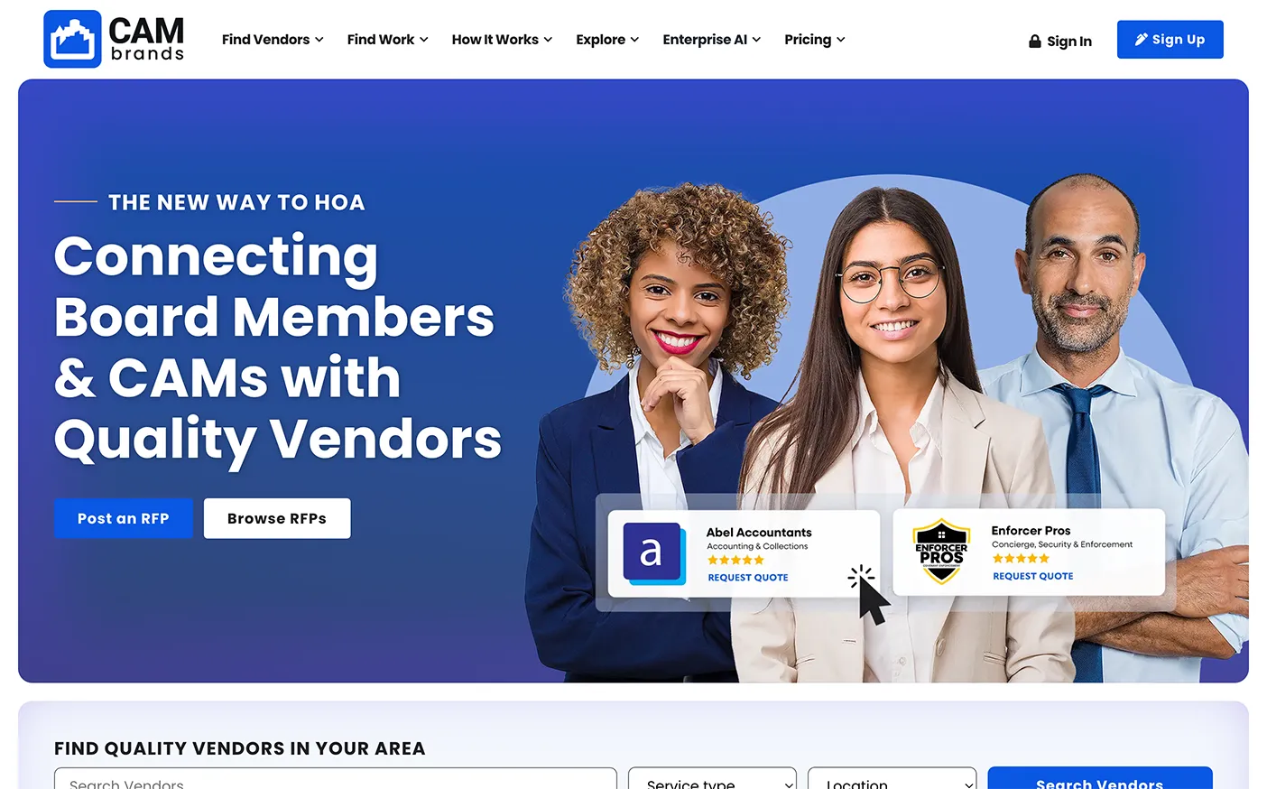 CAMbrands website