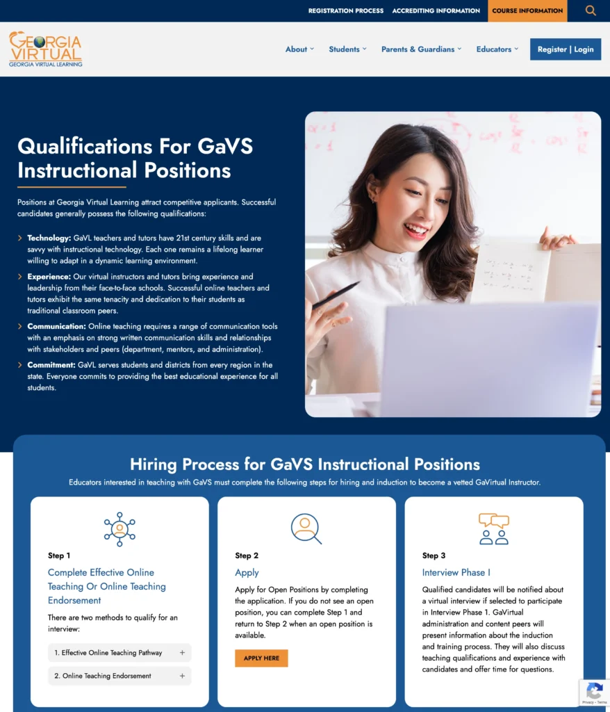 gavirtuallearning.org educators careers gavs qualifications hiring process