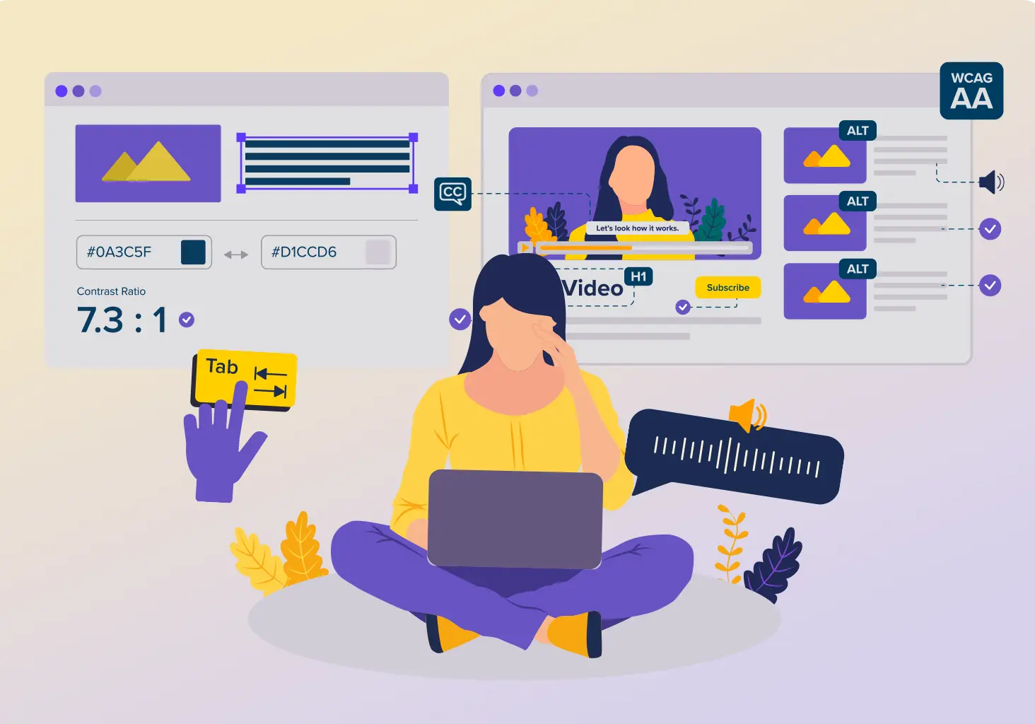 Illustration of Website Accessibility Options