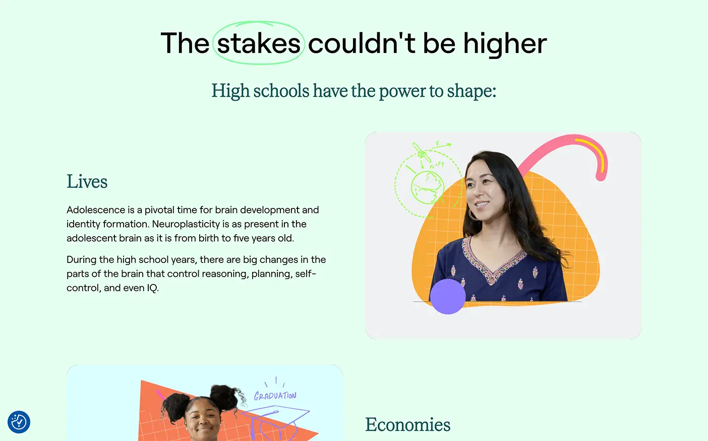 XQ Super School homepage redesigned by Clockwork