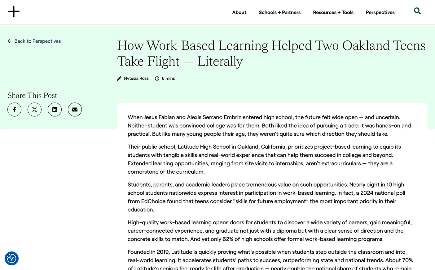 XQ Super School blog post template redesigned by Clockwork