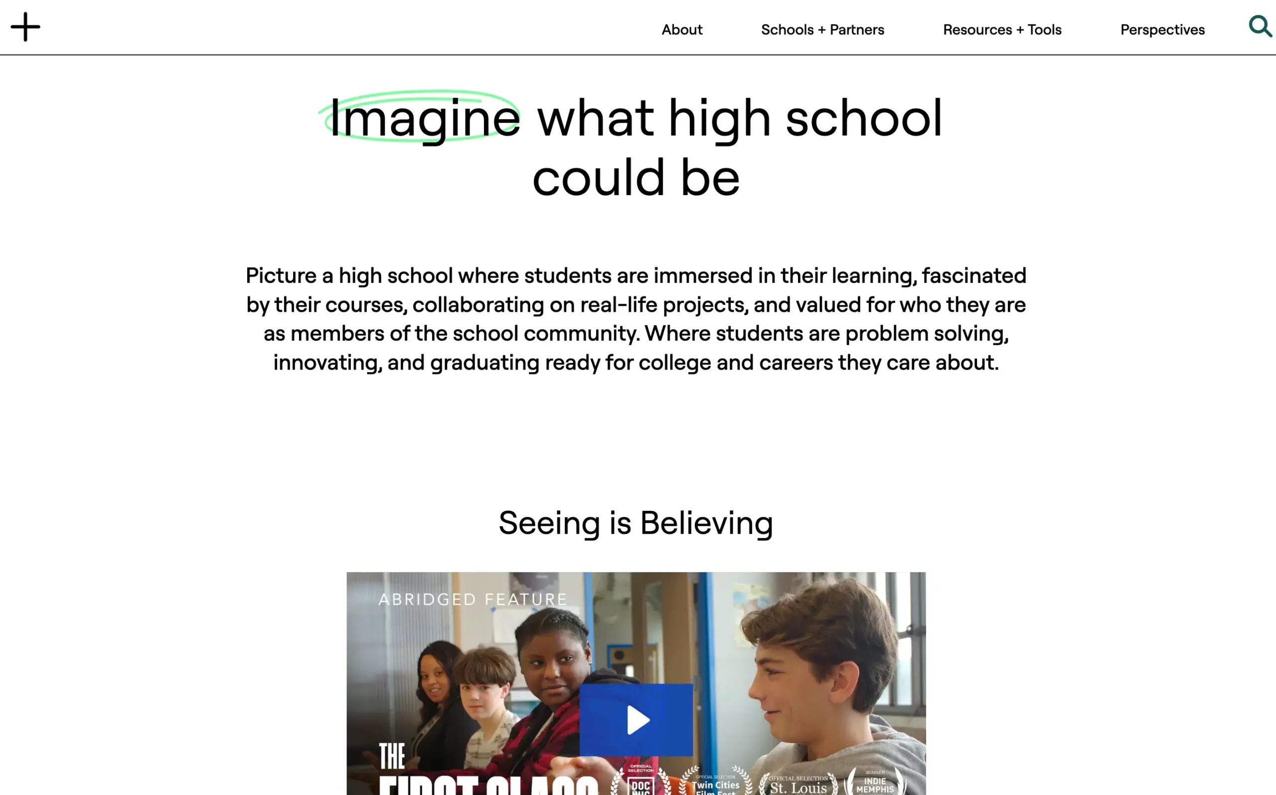 XQ Super School old website design