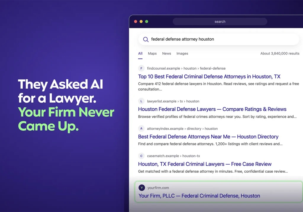 Picture of Google Search Results for law firms