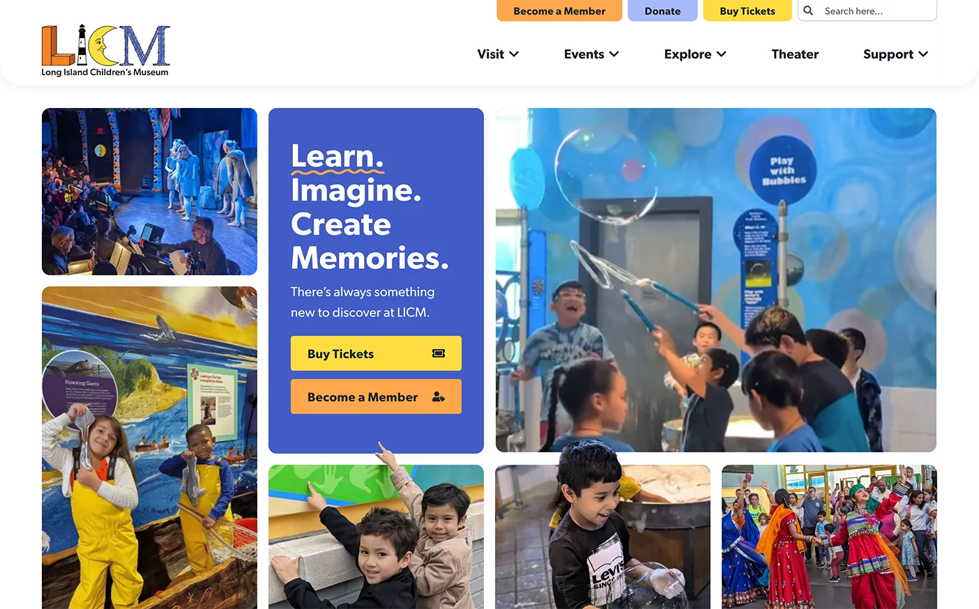 LICM LongIslandChildrensMuseum WebsiteDesign